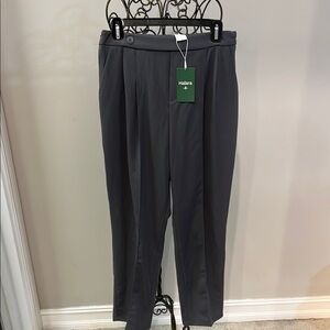 HALARA Gray Dress Pants with Pleated Front
